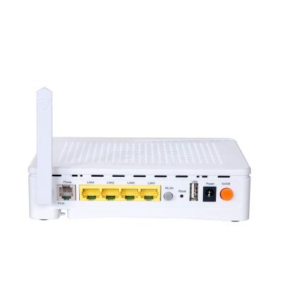 China KEXINT Wifi 4GE 2POTS GEPON ONU Router White English Software Network 1 SC UPC PON Port for sale