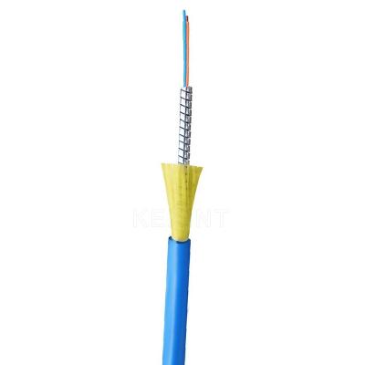 China KEXINT Armoured Anti Rodent Indoor Fiber Optical Cable GJSFJV One Tube With 2 Cores for sale