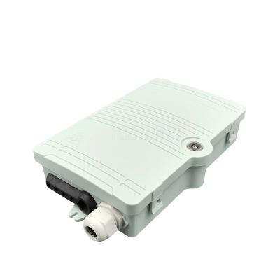 China Anti Theft FTTH Optical Fiber Distribution Box White PC ABS Outdoor Durable Strong for sale