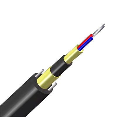 Chine Le cable électrique central blindé optique de tube de fibre KEXINT FTTH 1-12 extérieur noir creuse 8,5 millimètres de fil FRP d'ADSS GYXFTW Aramid à vendre