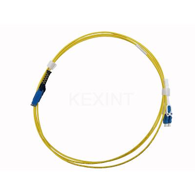 China KEXINT 2M MDC UPC To LC UPC Uniboot Duplex OS2 Single Mode LSZH (OFNR) 2.0mm Fiber Optic Patch Cable for sale