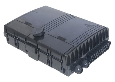 China 16 Core Outdoor Fiber Optic Distribution Cabinet Black PC ABS PE Fiber Splicing 1*16 for sale