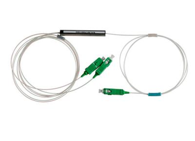 China Divisor do PLC da fibra ótica do SC APC da manutenção programada, 1x2 perda de inserção ótica do divisor 7.2db à venda