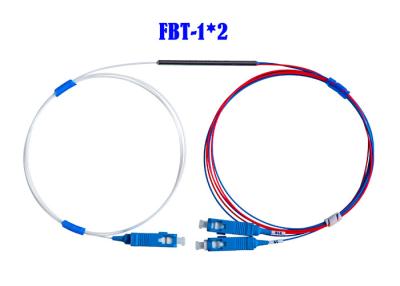 China FBT 1×2 Coupler Fiber Optical WDM Mini 0.9 50/50 SC APC Connector 1310 1490 1550 for sale