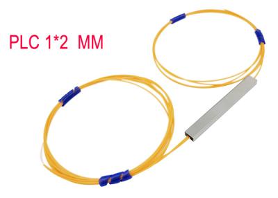 China Divisor con varios modos de funcionamiento 50/125 del PLC de la fibra óptica 1×2 0,9 Hytrel 850nm anaranjado en venta