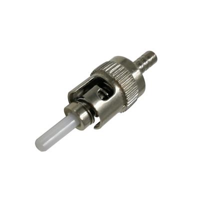 China Metal Colour ST Type Fiber Optic Connector Couplers Single Mode 50/55/60/65mm Length for sale