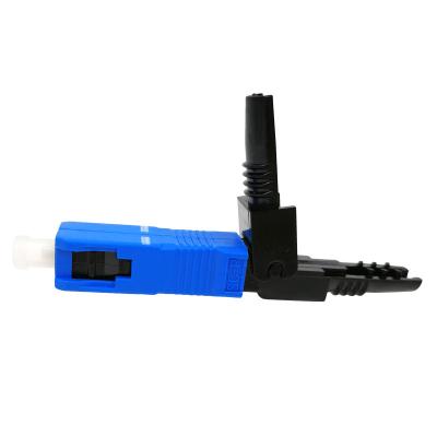 China Clamshell SC-APC Fiber Optic Quick Connector 0.3dB Insertion Loss Easily Installed 55cm for sale