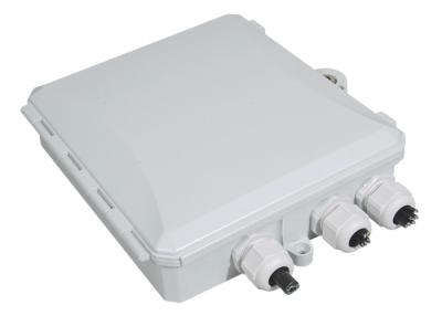 China Indoor Wall Mount Fiber Optic Distribution Splitter Box 12 Cores Ip65 1 Inlet 2 Outlet for sale