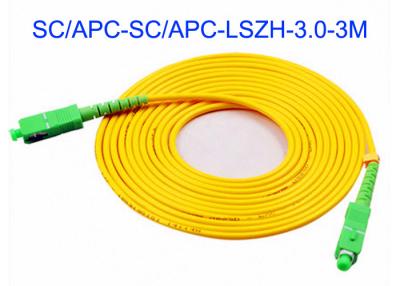 China Communication Cabinet SC/APC Fiber Optic Patch Leads SM 3m Transfer Box LSZH Outer Sheath for sale