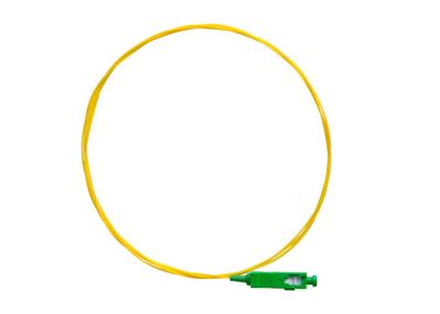 China Yellow Fiber Optical Patch Cord Pigtail Single Mode SC/APC G657A2 0.9mm Return 65dB for sale