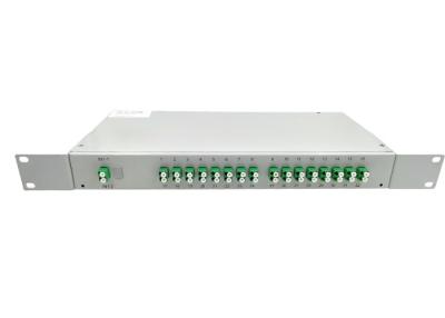 China 1U Rack Mount 1 × 32 SM Fiber Optic PLC Splitter 19 Inches LC / APC Connector for sale