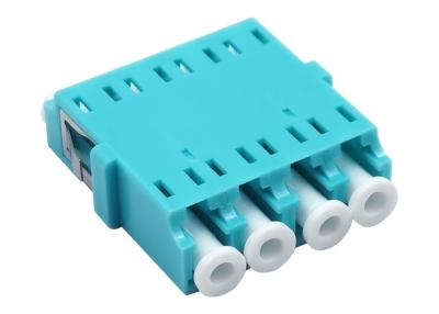 China Plastic LC PC 4 Port OM3 FTTH Optical Fiber Adapter for sale