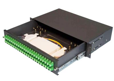 Китай Рука пульта временных соединительных кабелей волокна шкафа ядра сети 2U 48 оптически вытягивает тип 482mmx240mm продается