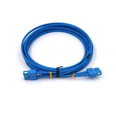 China Double SC/UPC G657A1 9/125 SM 1-50M FTTH Fiber Optic Cord for sale