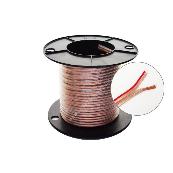 Quality TIANJIE - 16 gauge AWG OFC / Tinned copper CCA flexible professional Flat ribbon transparent PVC speaker cable wire for sale