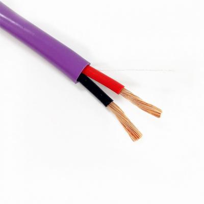 China OFC Stranded Conductor 2C 14AWG 2*105 Unshielded Extra Low Voltage Purple Audio Speaker Cable for sale