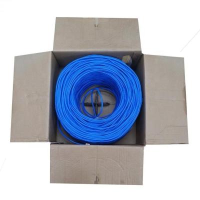 China Pase el cable de alambre de cobre desnudo de la comunicación de la prueba de la platija 23awg 4p los 305m el 1000ft Utp Cat6 en venta
