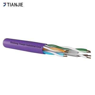China OEM CAT6 Plenum CMP 550MHz 23awg UTP Cat 6 solid copper network cable outdoor  Indoor Plenum Cable 1000ft for sale