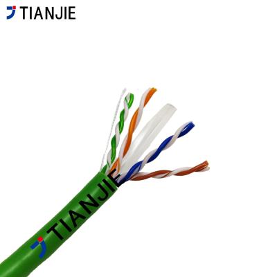 China Flexible 1000ft 305m CMP nominal cable 23AWG4P Cat6a Utp Ftp en venta