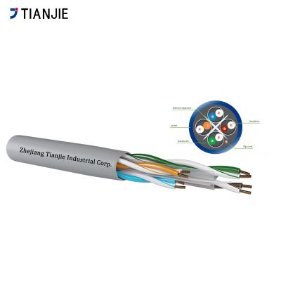 China OEM 500MHz CMP Rated Cable 305m Cat6 Plenum 1000ft Solid Copper for sale