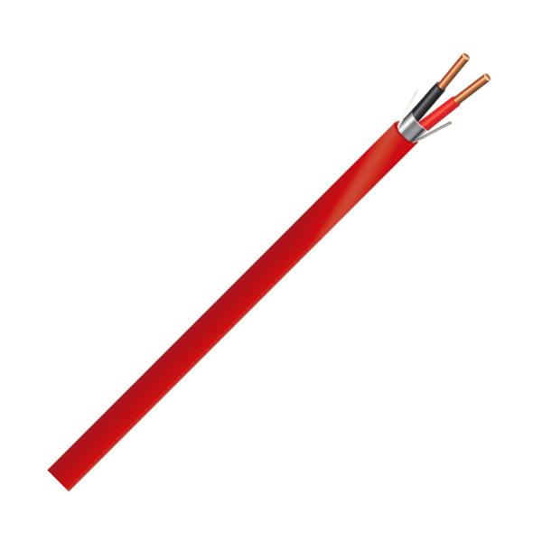 Quality TIANJIE-2C 1.0mm2 solid copper conductor shielded red PVC twisted pair fire alarm cable for sale