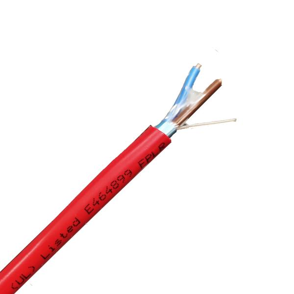 Quality FPLR 2C 1.0mm2 Solid Cooper Conductor Shielded PVC Jacket Fire Alarm Cable for sale