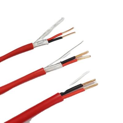 China Shielded Solid Copper RED Fire Alarm Network Cable 2 Core for sale
