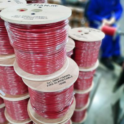 Chine La puissance limitée de câble d'alarme incendie de gaine de PVC FPLR a protégé le cuivre solide 2core 2.5mm2 à vendre