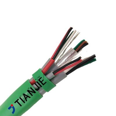 China Cable de sistema de control de acceso de cobre trenzado 2C + 4C+ 3P/22AWG + 4C/18AWG en venta