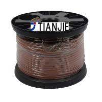 Quality 8c 18awg Thermostat Cable Soild Bare Copper Conductor Brown PVC Jacket for sale