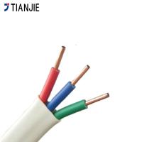 Quality BVVB 3Core Flat twin sheath Solid Copper Conductor house wiring electric cables for sale