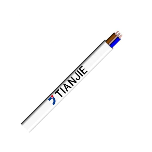 Quality TIANJIE - BVVB 2Core+E Flat twin sheath Solid Copper Conductor with Earth power electrical cables and wires 300/500V 450/750V for sale