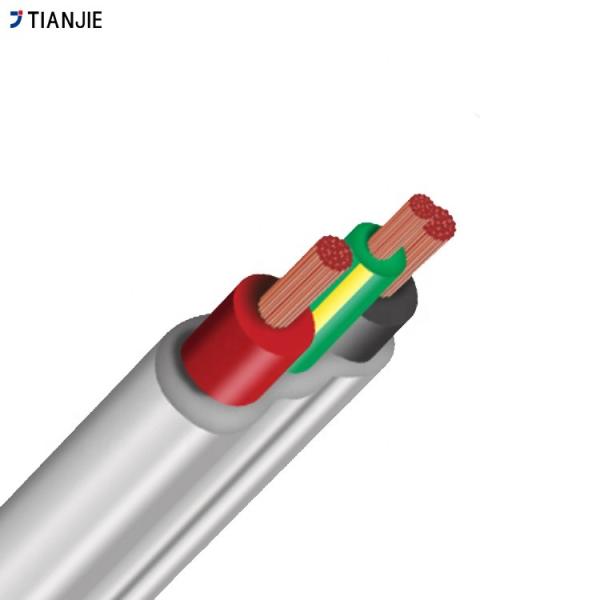 Quality TIANJIE - BVVB 2Core+E Flat twin sheath Solid Copper Conductor with Earth power for sale