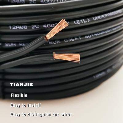 China Outdoor Direct Burial  12/2 Low Voltage Lighting Wire  12 Gauge 2 Conductor 100 Feet for sale