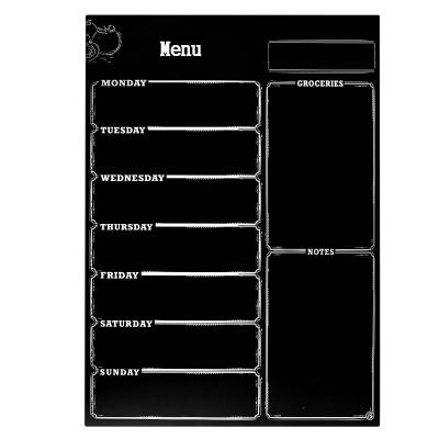 China Black Magnetic Planning Board / Magnetic Menu Planning Board For Home for sale