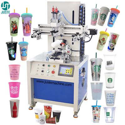 China Semi Automatic Plastic Cup Screen Printer Manual Print High Speed Bottle Tube Mug 2 4 6 Color Screen Printing Machine for sale