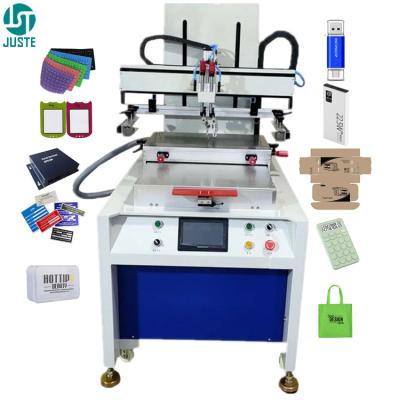 China Semi Automatic Silk Screen Printing Machine Cardboard Auto Print Flatbed Screen Printer For Flat Item T-shirt Clothes for sale