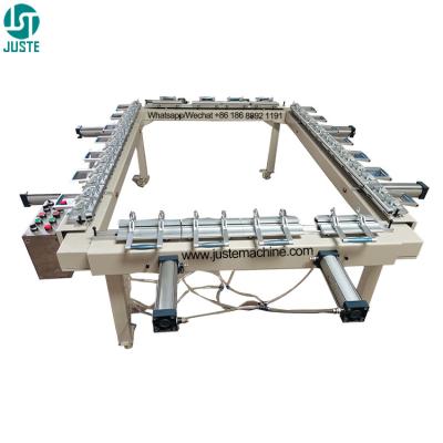 China Pneumatic Screen Stretcher Electrical Salon Screen Canvas Frame Mechanical Industry Semi Automatic Stretching Machine for sale