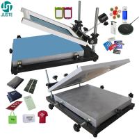 Quality Manual Flat bed Silk Screen Printing Machine Price 1 Station Micro Registration Print Screen Printer for sale
