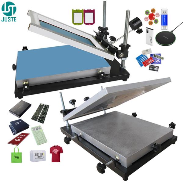 Quality Manual Flat bed Silk Screen Printing Machine Price 1 Station Micro Registration Print Screen Printer for sale