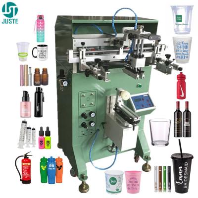 China Cosmetic Bottle Silk Screen Printing Machine Plastic Paper Cup Tube Print logo Screen Printers With Auto Servo Motor for sale