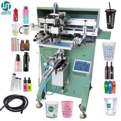China Plastic pipe screen printing machine large format thermoplastic cap can silk screen printer for ceramic mug cup bottle for sale