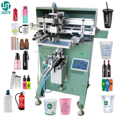 China Water bottle print coffee cup printer logo curved screen printing machine for fire extinguishers odd shape bottle cup for sale
