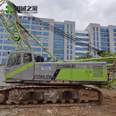 China Benutzter 50 Handraupenkran Ton Crawler Cranes 52m Zoomlion ZCC550 zweites zu verkaufen