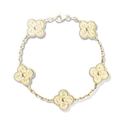 China Flower Shaped 18K Gold Bracelet 5 Motifs VCARO1IE00 For Girlfriend / Wife for sale