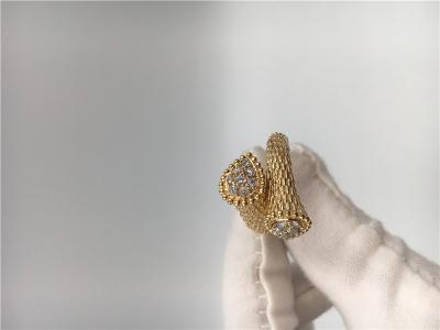 中国 0.66のカラットの小さいダイヤモンド指輪、女性の18Kのイエロー・ゴールドの婚約指輪 販売のため