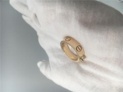 China Brilhante - ouro amarelo cortado N4250100 do anel 18K do solitário do amor do diamante à venda