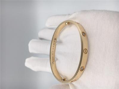 China 4 Diamond  Jewelry Love Bracelet 18K Yellow Gold B6035917 for sale