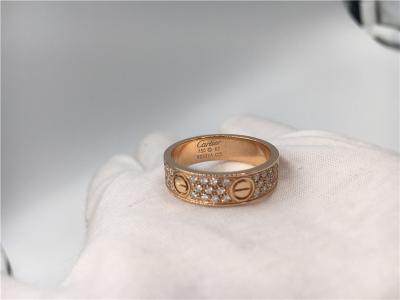 China Anillo de bodas la joyería de lujo del oro, alianza de boda de lujo del amor del oro 18K en venta