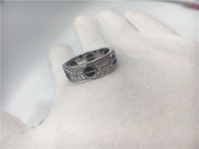 China De Juwelenliefde Ring With Diamonds van het B420760018k Witgoud/Ceramisch Te koop
